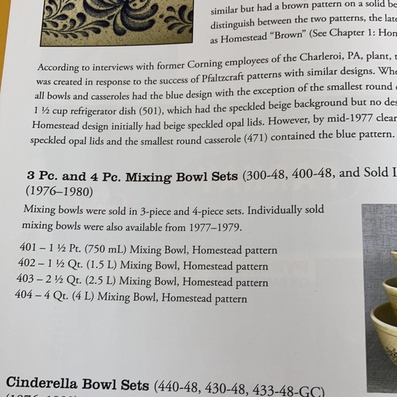 Pyrex Homestead pattern (76-80) 401- 1 1/2 qt blue speckled beige mixing bowl - Picture 10 of 10